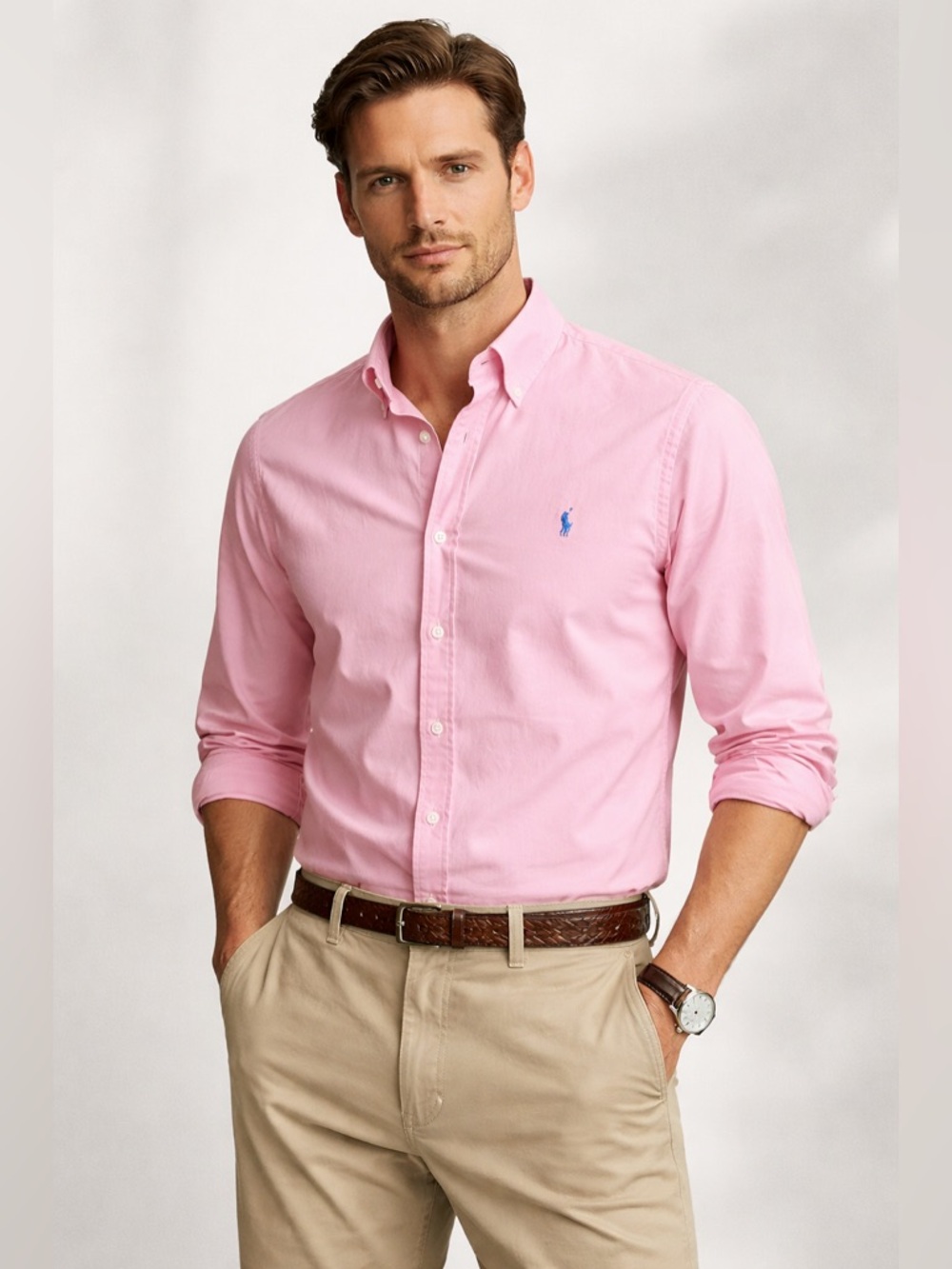 Ralph Lauren Pink Oxford Button Down Shirt XXL Classic Fit Pony Logo